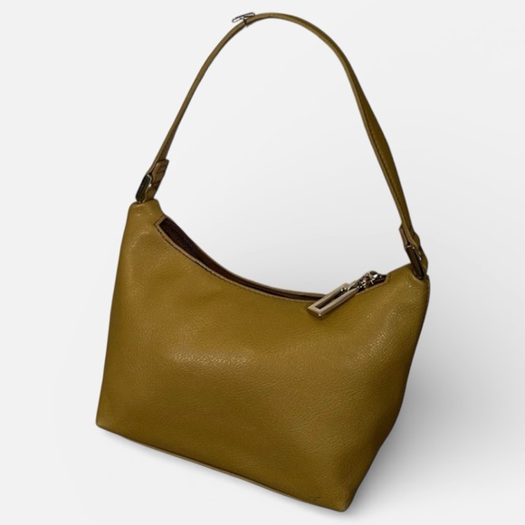 Liz Claiborne Handbags - Liz Claiborne Tan Mustard Shoulder Bag Y2K Mini Hobo Purse Vintage